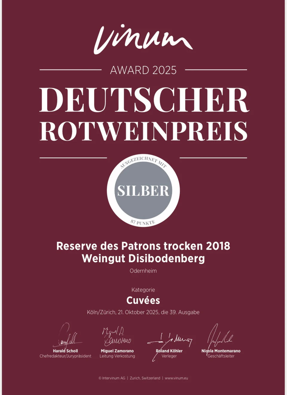 2018 Réserve des Patrons rot, trocken 0,75L