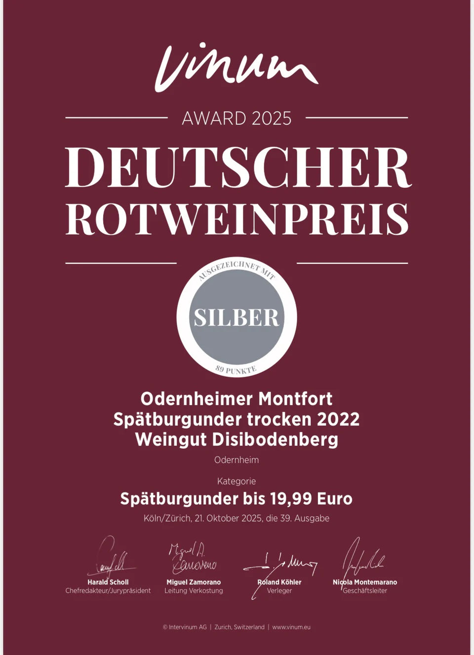 2022 Montfort Spätburgunder, trocken