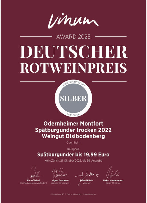 2022 Montfort Spätburgunder, trocken